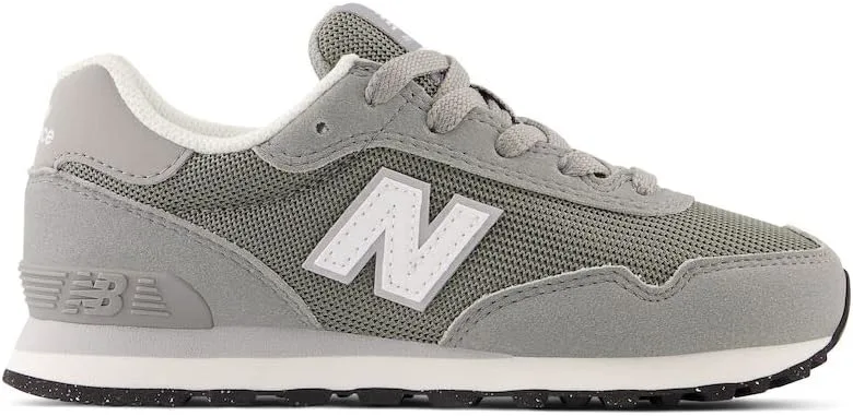 Кроссовки New Balance Kids 515 V1 на шнуровке, серый/белый — фото 4