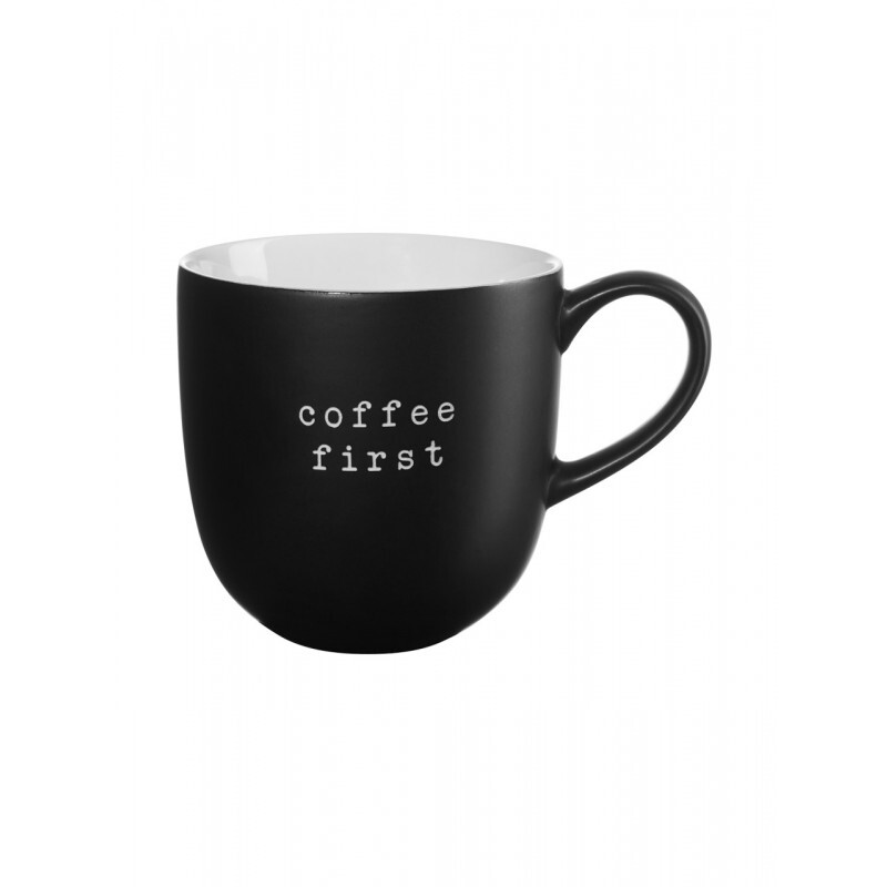 

АСА Привет! Кружка с ручкой - Coffee first 0,35 л ASA SELECTION, черный
