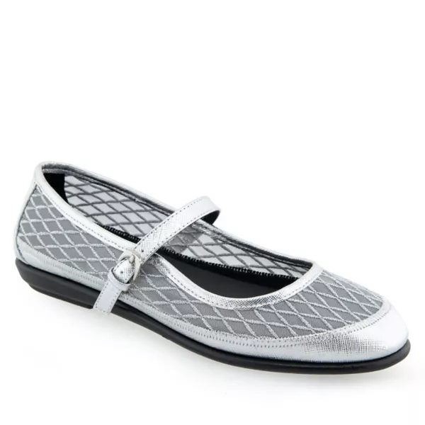 Балетки Baylee женские на ремешке Aerosoles, цвет silver mesh