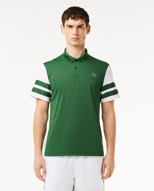 

Ультрасухая теннисная футболка-поло с цветными блоками Lacoste, зеленый