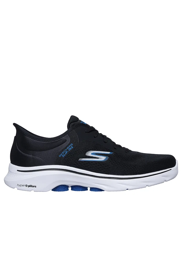 Кроссовки мужские, GO WALK 7, Skechers, черный/синий