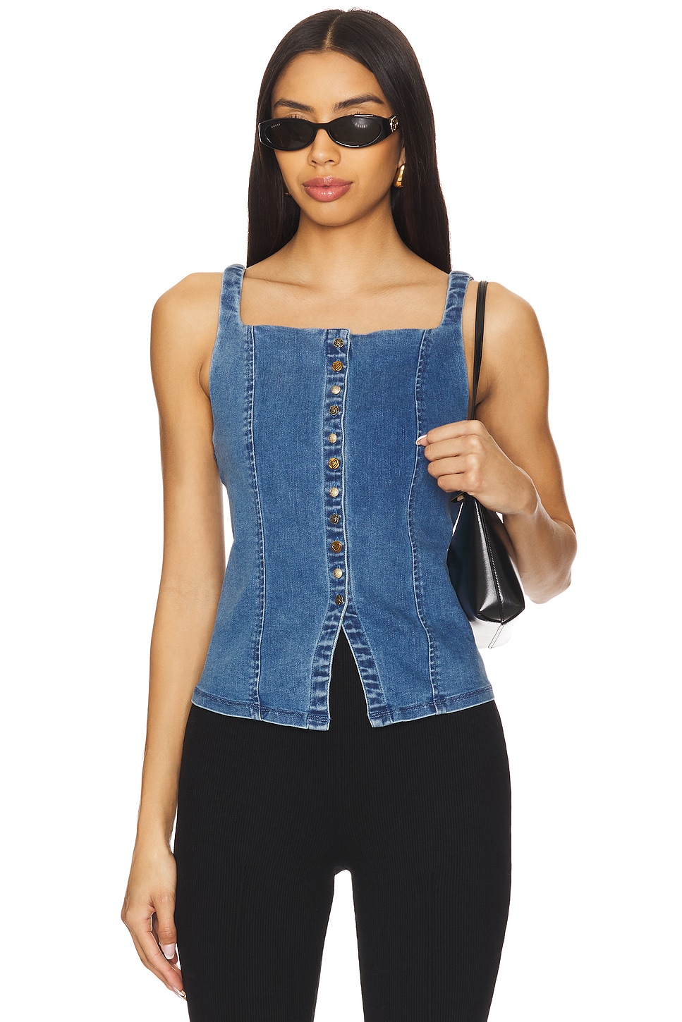 

Джинсовый жилет "A moment in time" от Free People, medium wash
