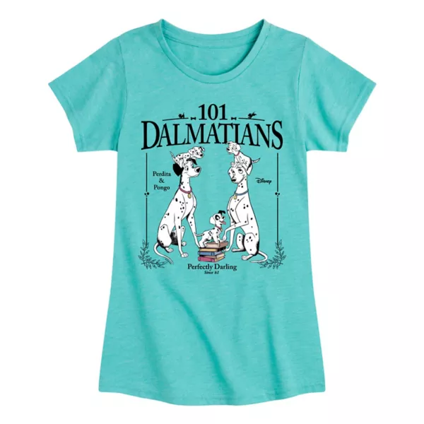 

Футболка с графическим постером 101 далматинец для девочек 7-16 лет Disney, синий