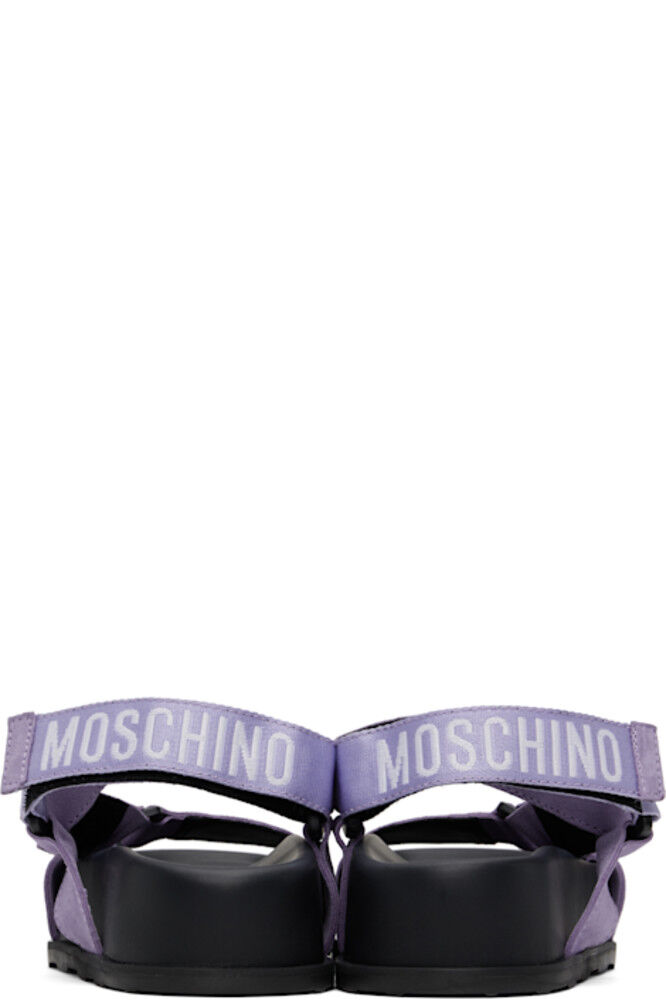 Спортивные сандалии фиолетового и черного цвета Moschino — фото 2