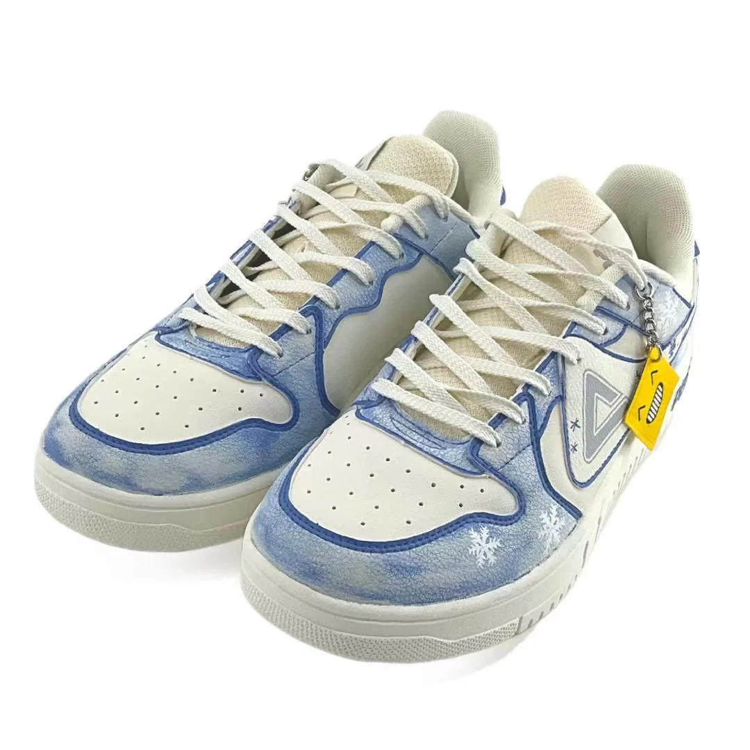 Кроссовки скейтбординговые PEAK Air Force 1 Blue White — фото 4