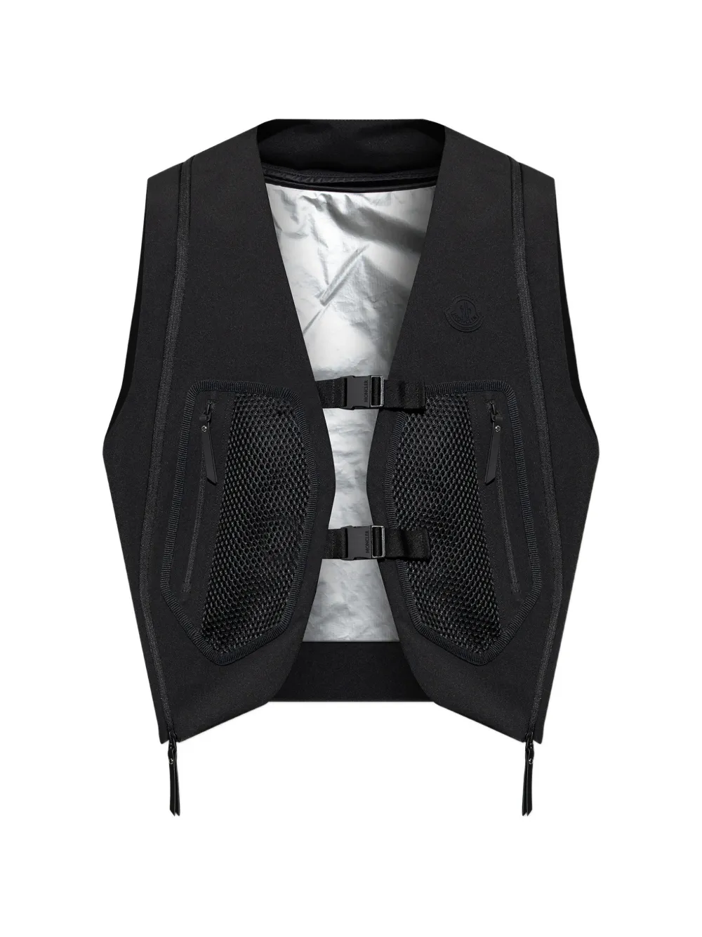 

Жилет Spica с пряжками и сетчатыми карманами Moncler, черный