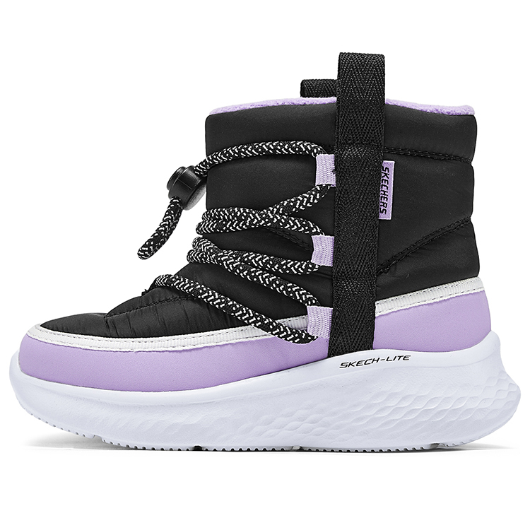 

Высокие кроссовки для малышей Black Infant And Toddler Skechers, черный/лавандовый