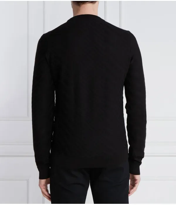 Шерстяной свитер Palwino regular fit Boss, черный — фото 4