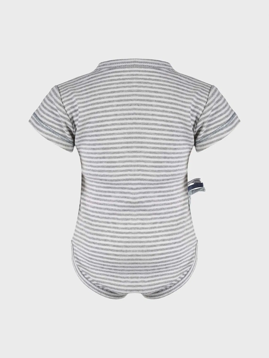 Комбинезон/боди 'OrganicEra Organic Baby S/S Kimono Body, Striped' Organicera, Grey — фото 2