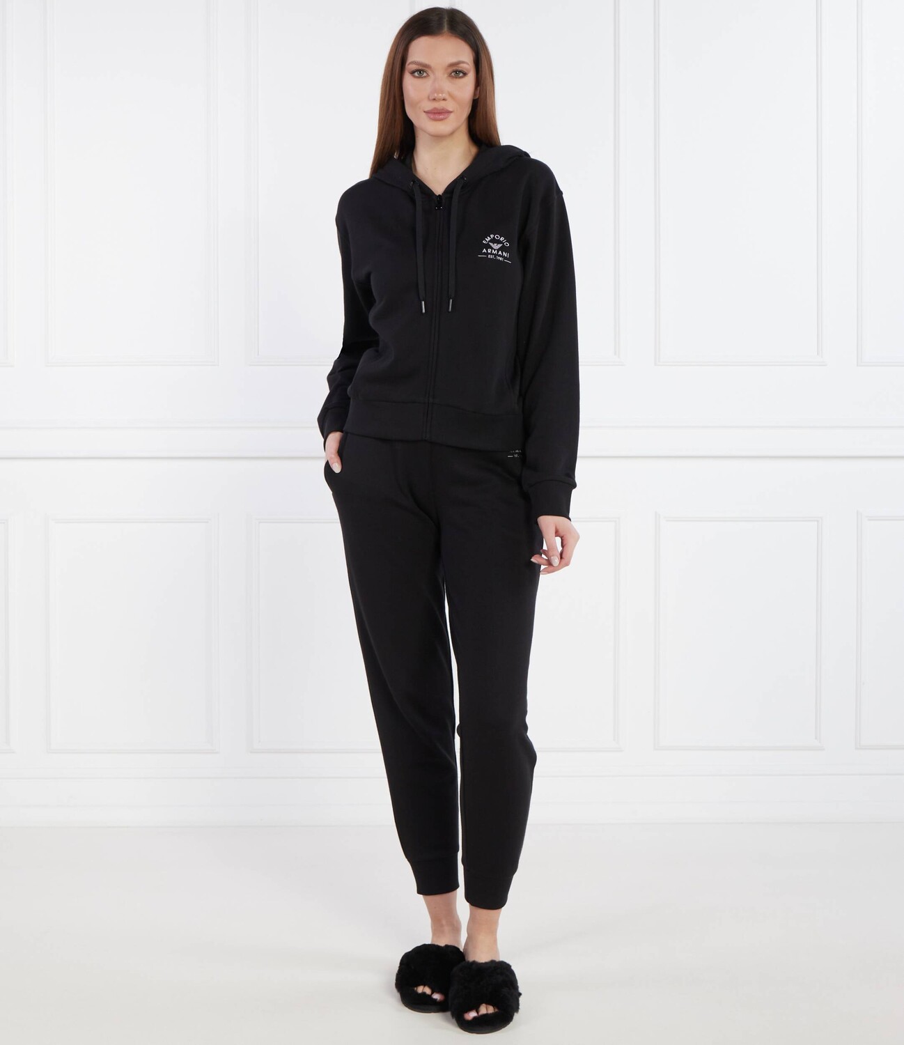Спортивные брюки Emporio Armani loungewear Regular Fit, черный — фото 2