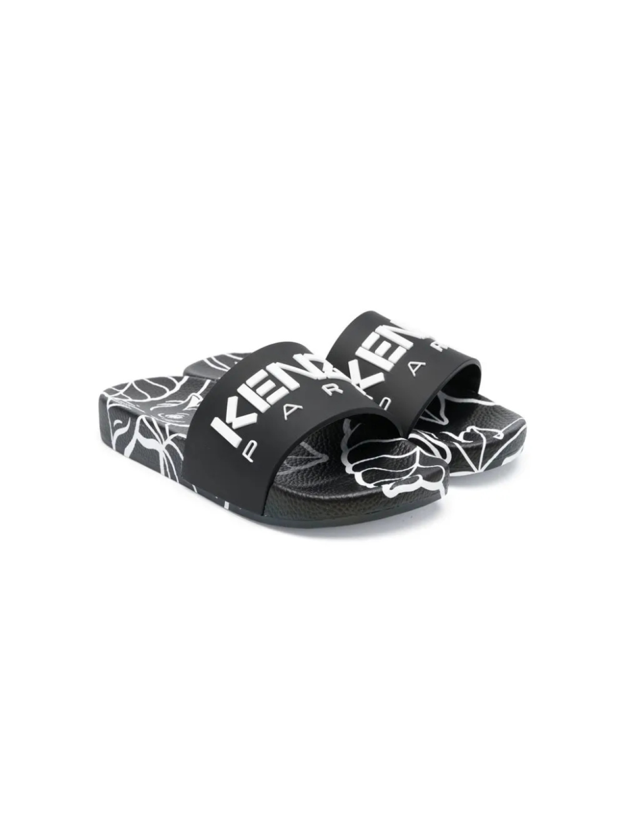 

Слиперы с логотипом Kenzo Kids, черный