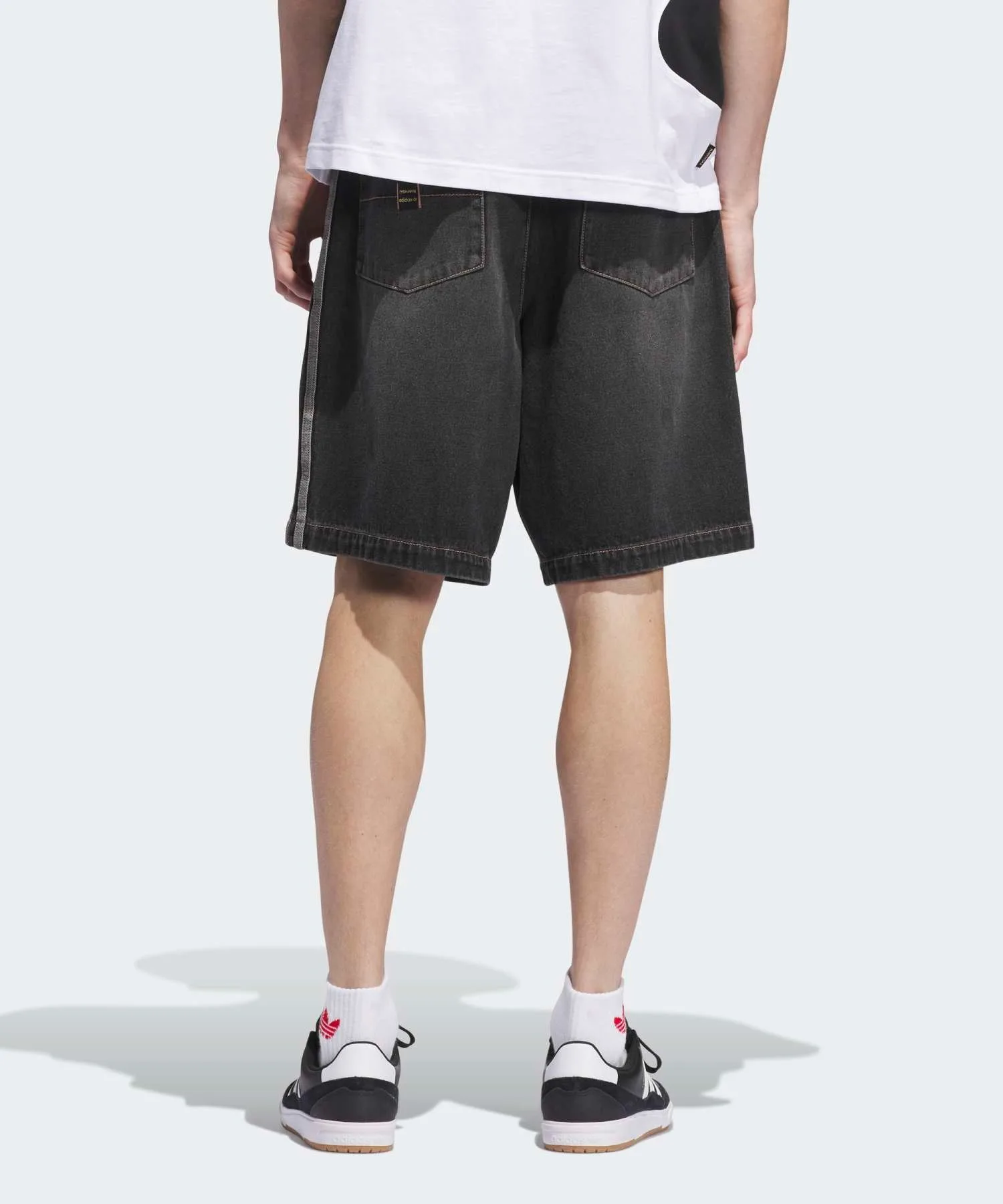 Унисекс шорты из денима adidas Originals Tyshawn чёрные — фото 4