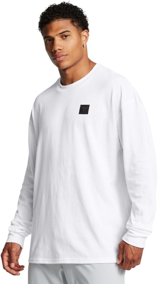 

Футболка с коротким рукавом Under Armour Mens Project Rock Cuffed, (100) White/Black, Белый, Футболка с коротким рукавом Under Armour Mens Project Rock Cuffed, (100) White/Black