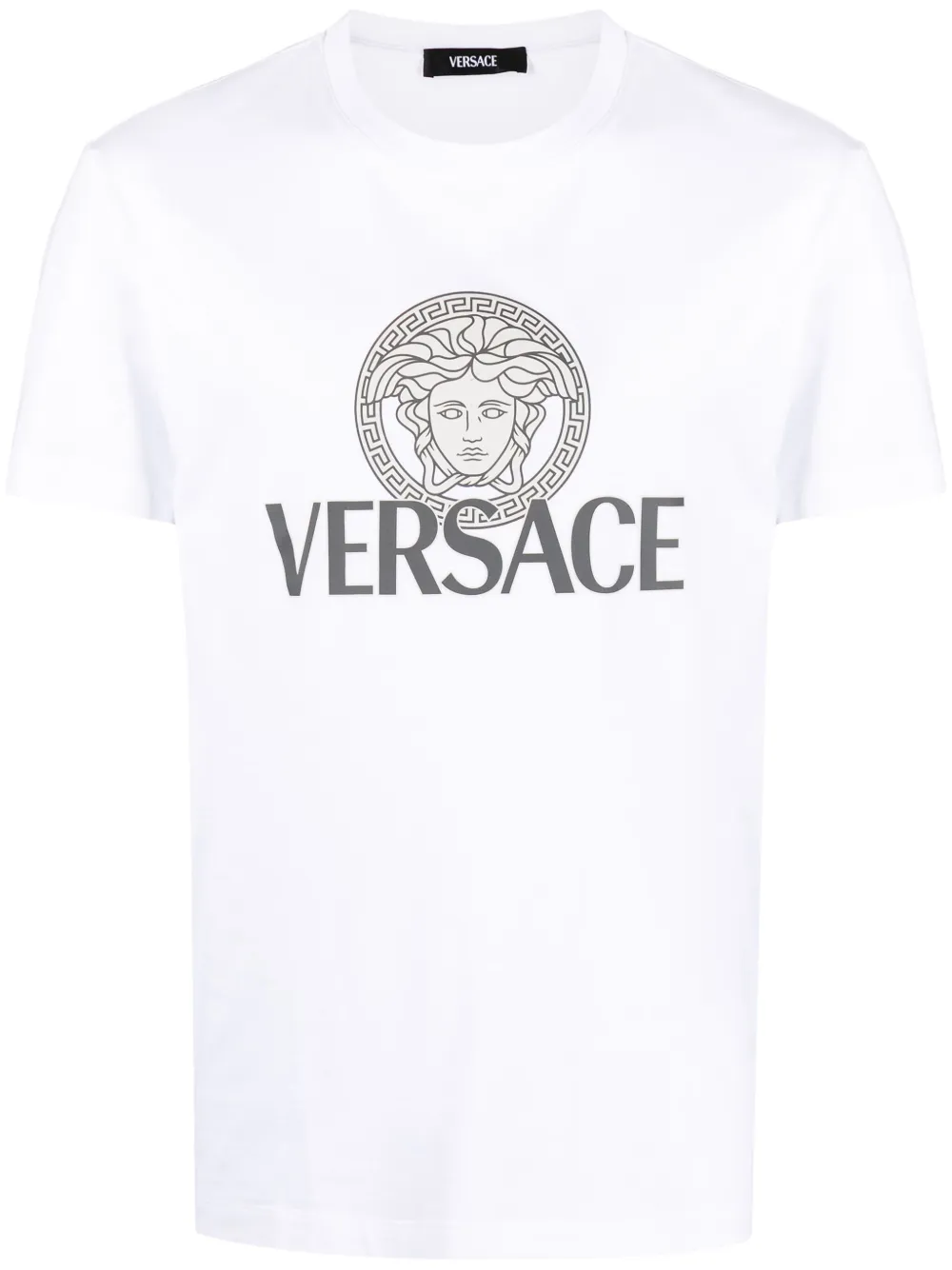 Футболка с декором Medusa VERSACE, белый