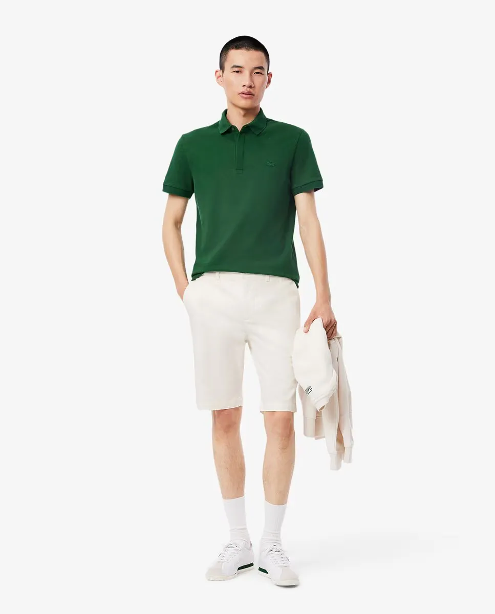 

Мужские облегающие шорты из эластичного хлопка Lacoste, белый