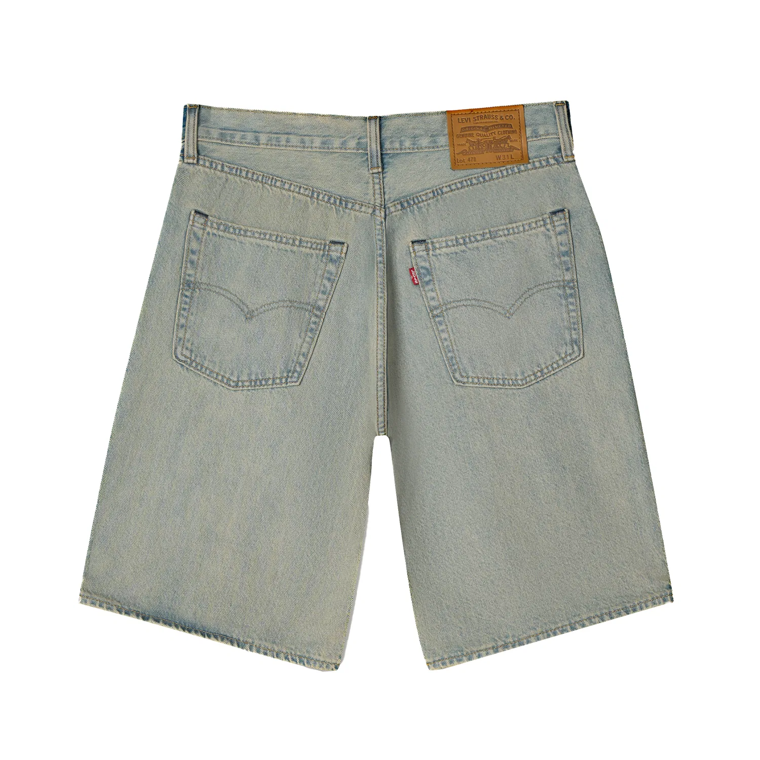 Джинсовые шорты Levis 478 Logo Patch Baggy синие — фото 3