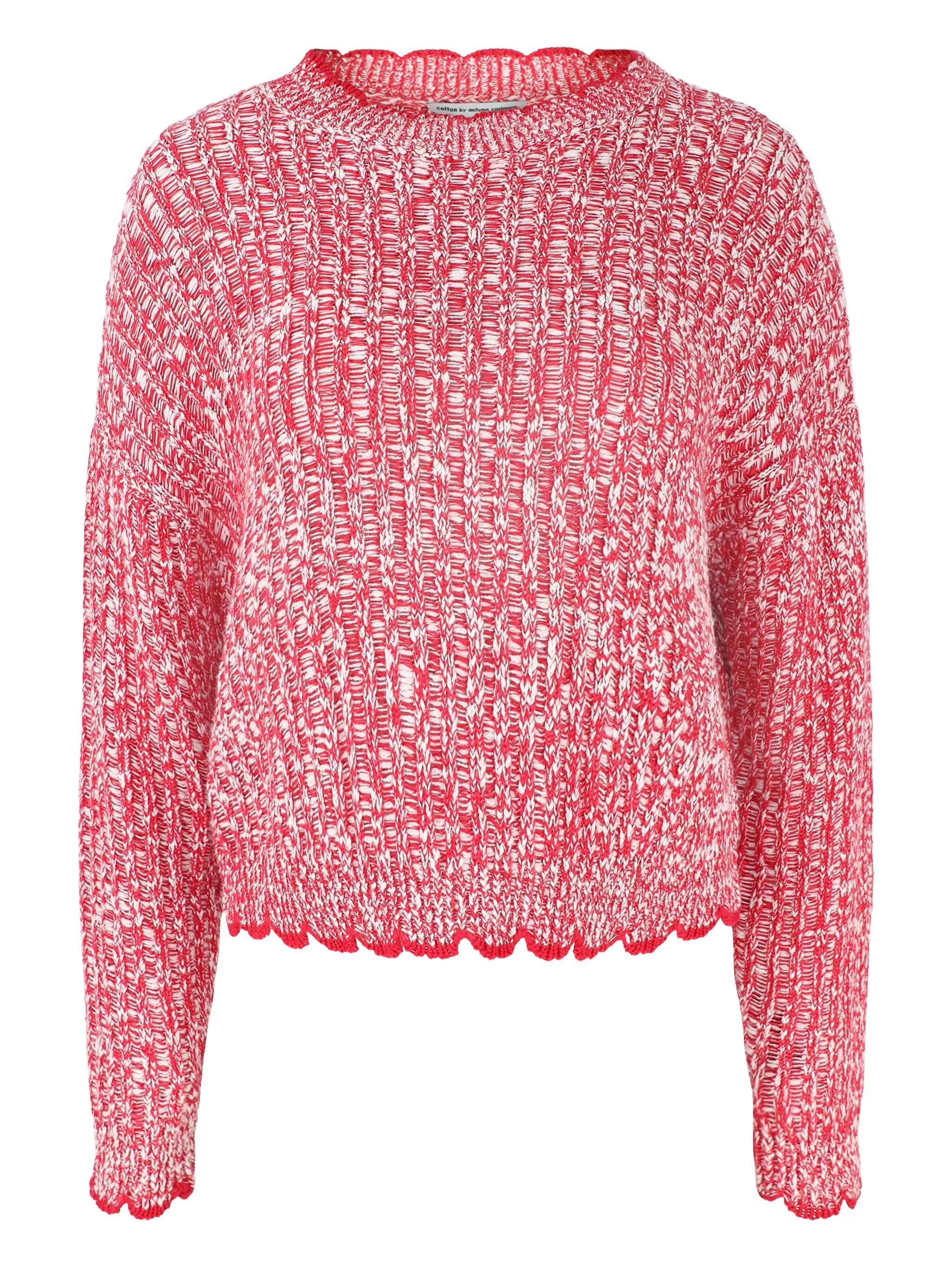 

Свитер с фестонами Autumn Cashmere, красный