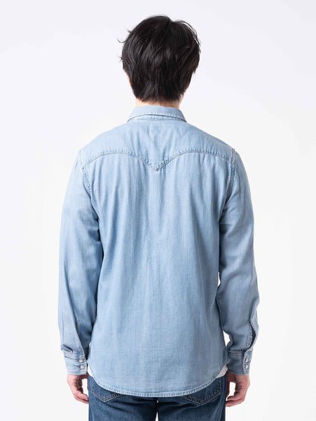 Классическая рубашка в западном стиле Levi's, Medium Indigo - Flat Finish — фото 3