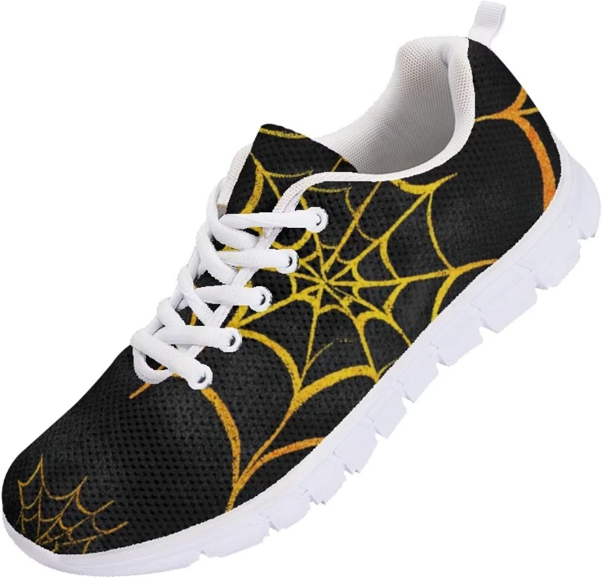 

Кроссовки Forchrinse для мужчин и женщин, комфортные, на шнуровке, для ходьбы и спорта, легкие спортивные ботинки, Halloween Spider Web