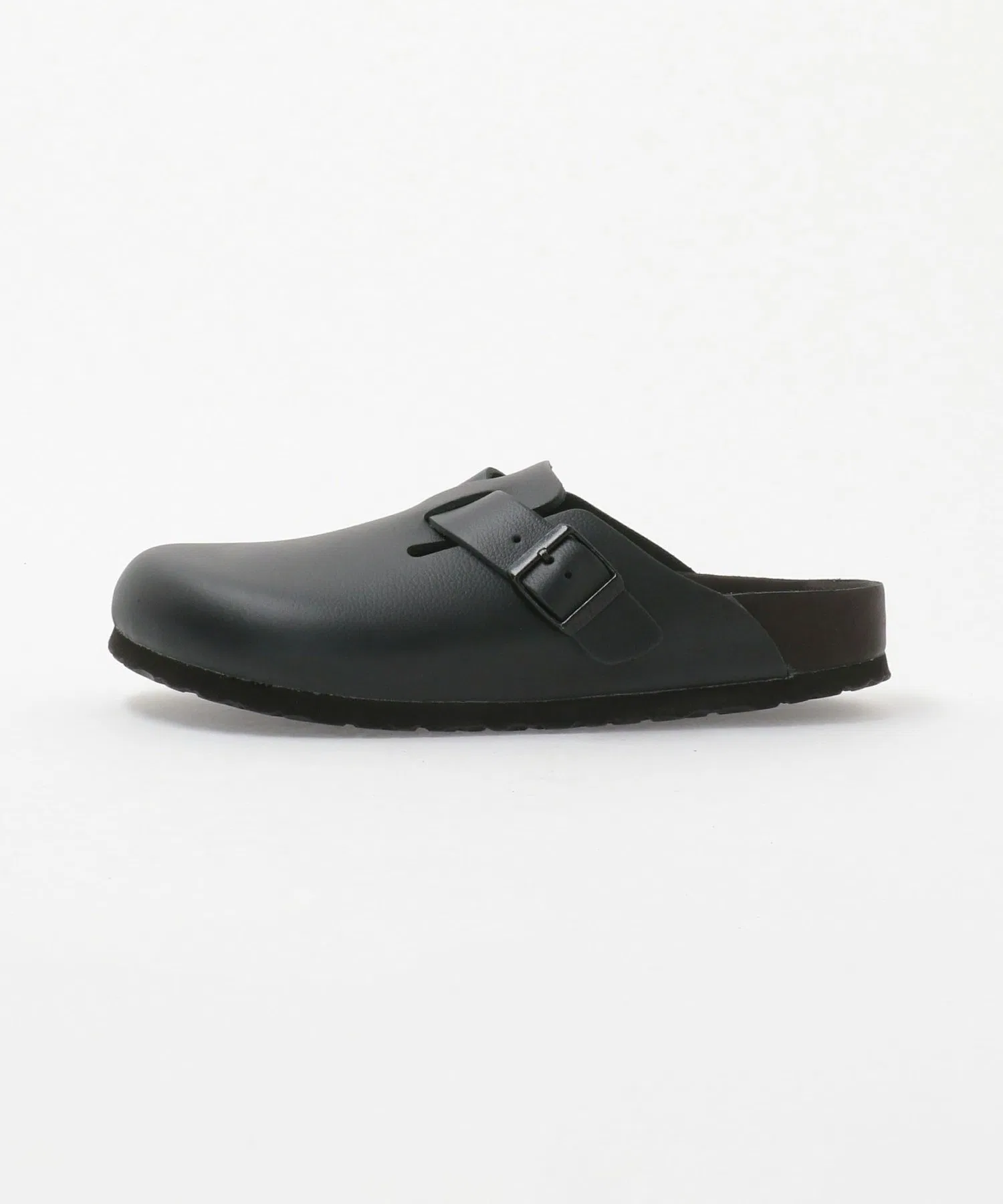 Мужские кожаные сандалии BIRKENSTOCK Boston чёрные