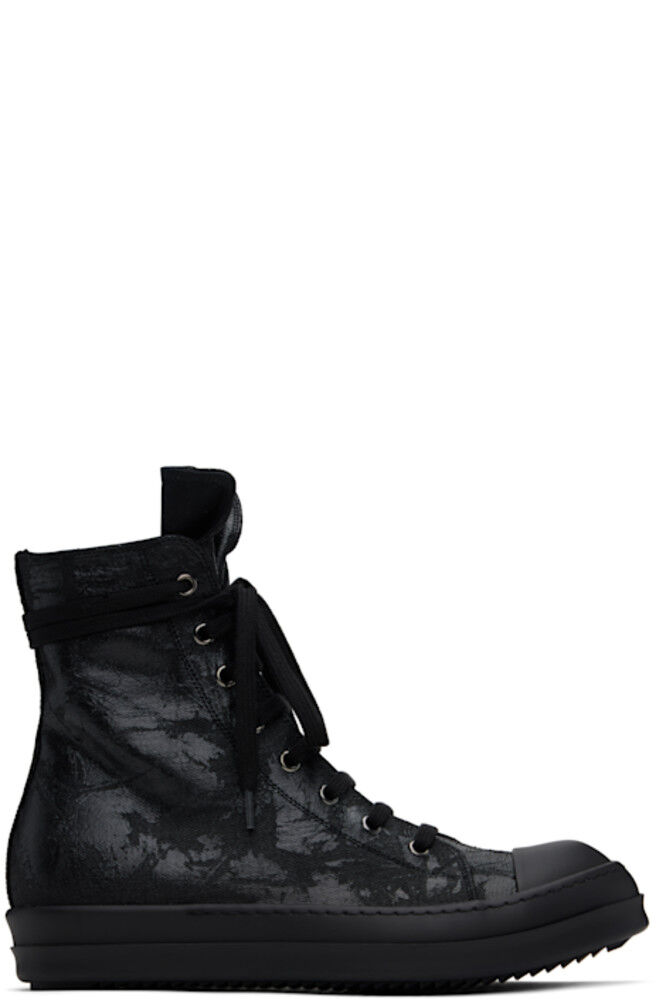 

Черные кроссовки Hollywood Megacrust Denim Sneaks Rick Owens DRKSHDW