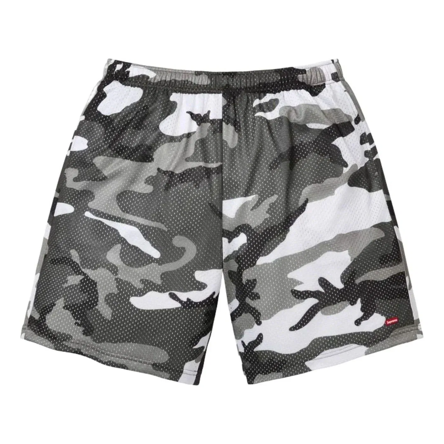 Шорты Supreme SS26 Small Box Baggy Mesh Short 'Snow Camo' SUP-SS26-264-SMO, белый