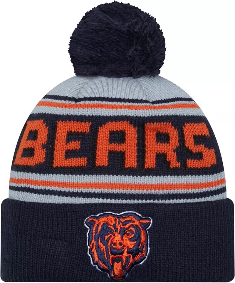 

Мужская темно-синяя вязаная шапка New Era Chicago Bears