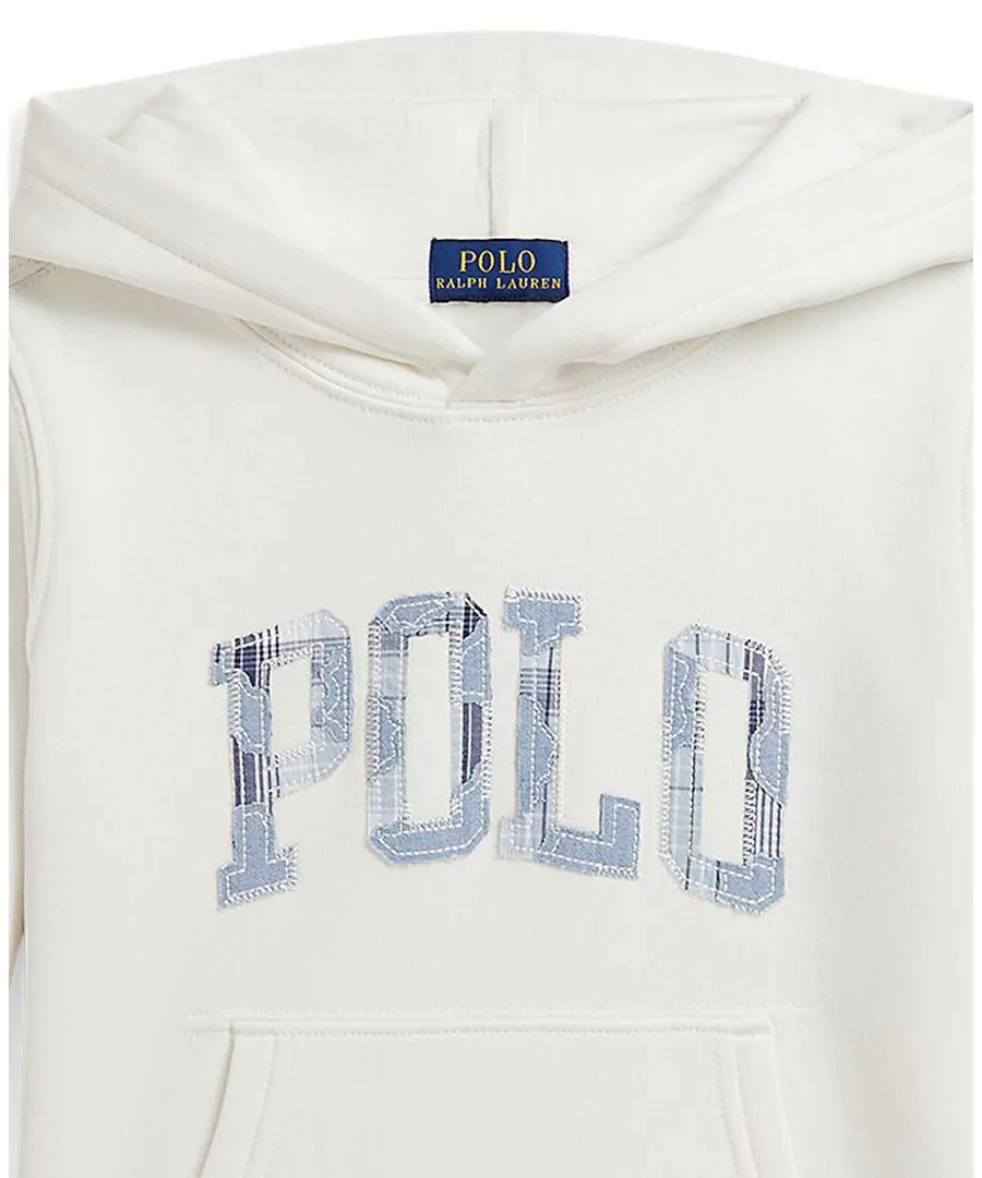 Детская флисовая толстовка с логотипом (для мальчиков 2-7 лет) Polo Ralph Lauren, белый — фото 3