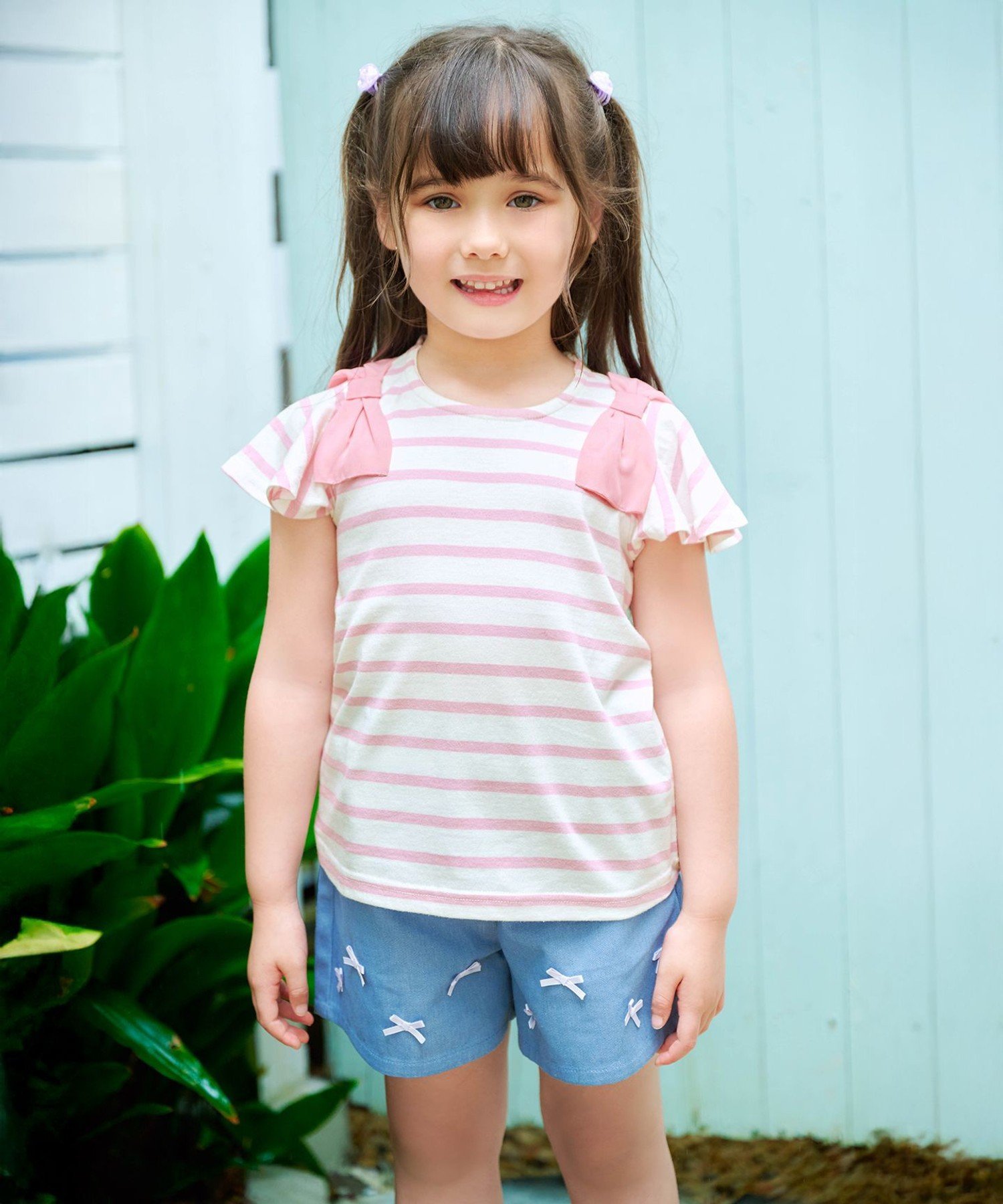 Классные шорты с лентами ANY KIDS, Denim [070] — фото 3