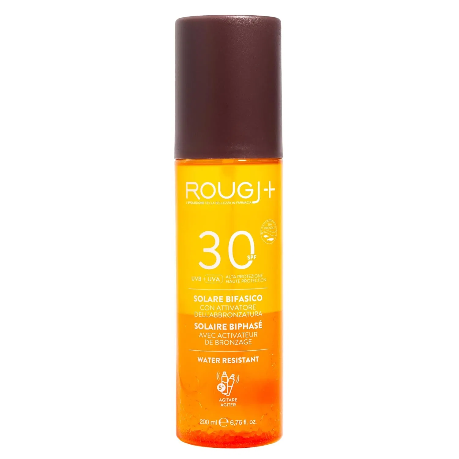 Двухфазный солнцезащитный спрей Rougj SPF 30 с активатором меланина, 200 мл Rougj, Spf 30 200Ml