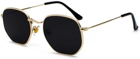 

Солнцезащитные очки 2027 года для мужчин и женщин, квадратная многоугольная форма, ретро-оправа, металлический каркас, защита от УФ-излучения TOP UV400 MTZJH, C02 Gold Blackgrey