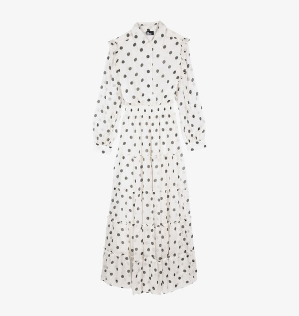 

Длинное платье с воротником в горошек The Kooples, мультиколор
