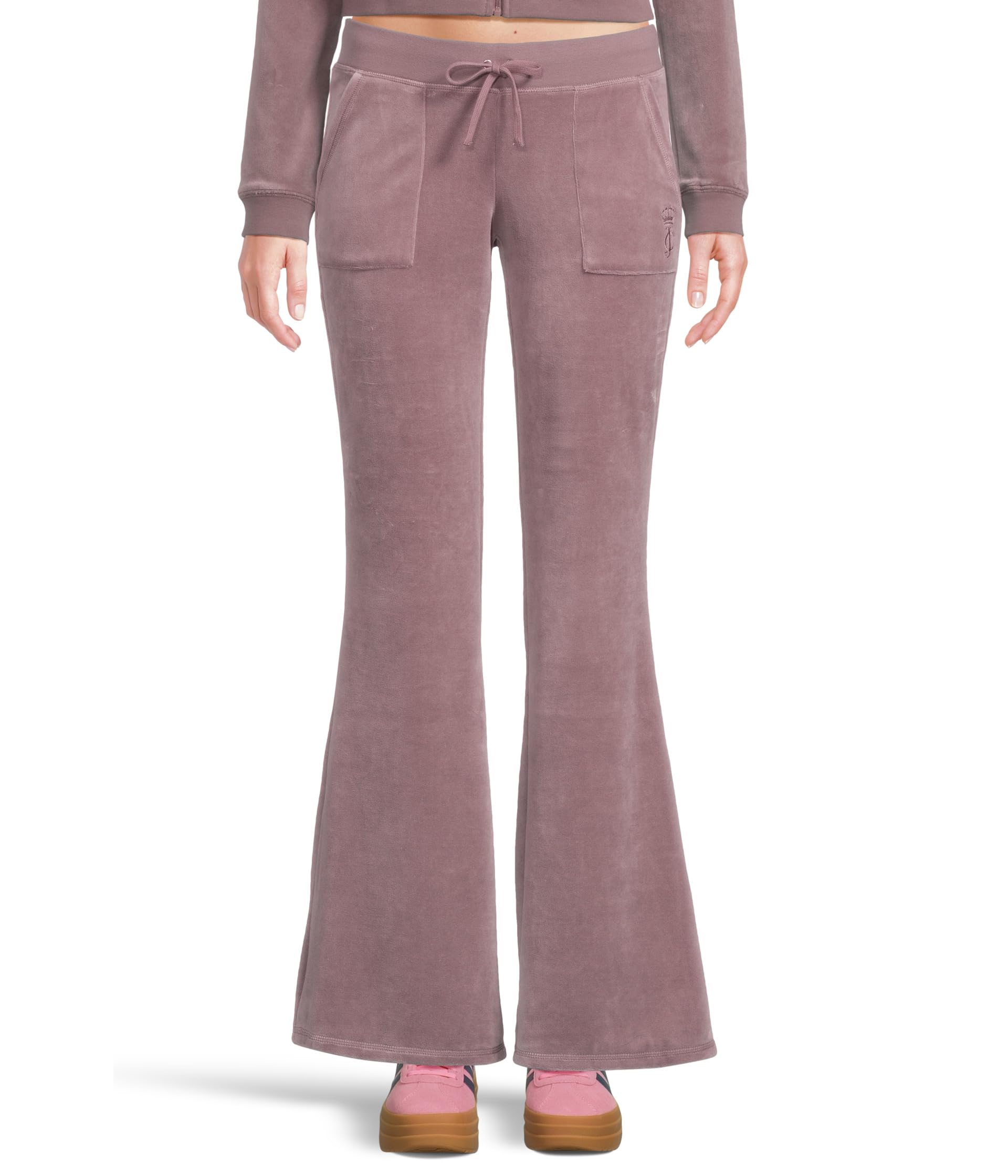 

Брюки Juicy Couture Heritage Low Rise Snap Pocket Easy Fit Track Pants, цвет Moonscape