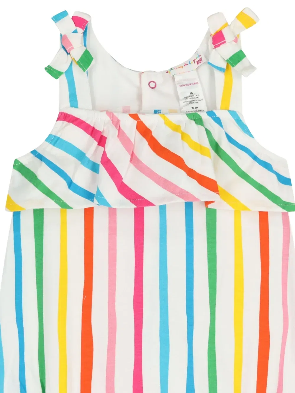 Полосатый комбинезон с оборками Agatha Ruiz De La Prada, белый — фото 3