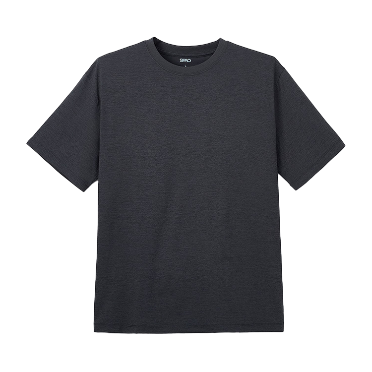

Футболка мужская Crew Neck Moderate SPAO, charcoal серый