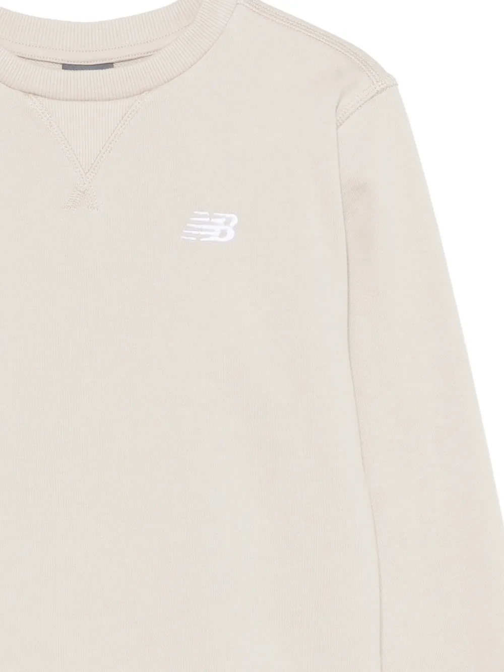 Свитшот с круглым вырезом New Balance Kids, бежевый — фото 3
