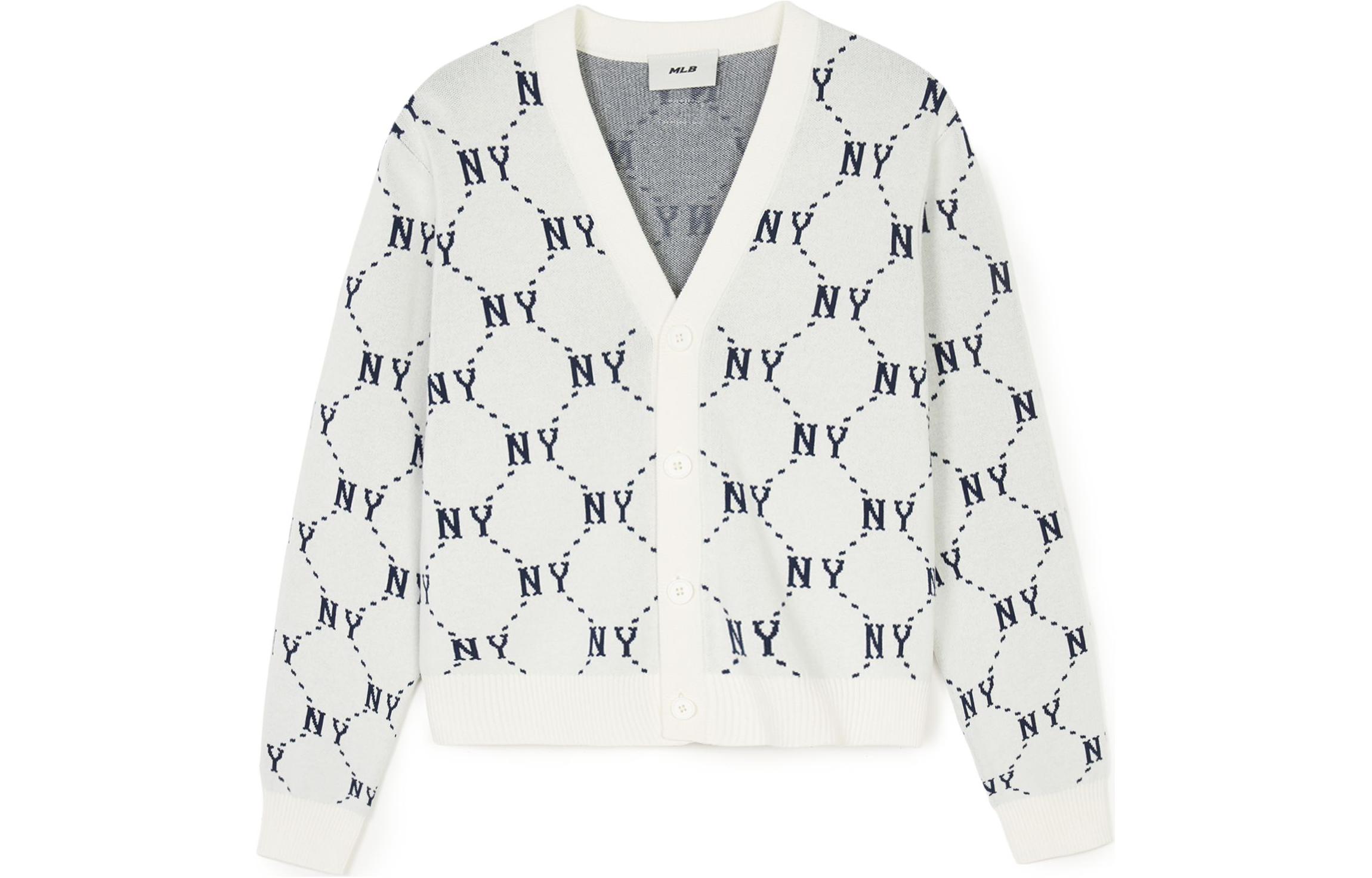 

Вязаный свитер SS24 женский кремовый MLB