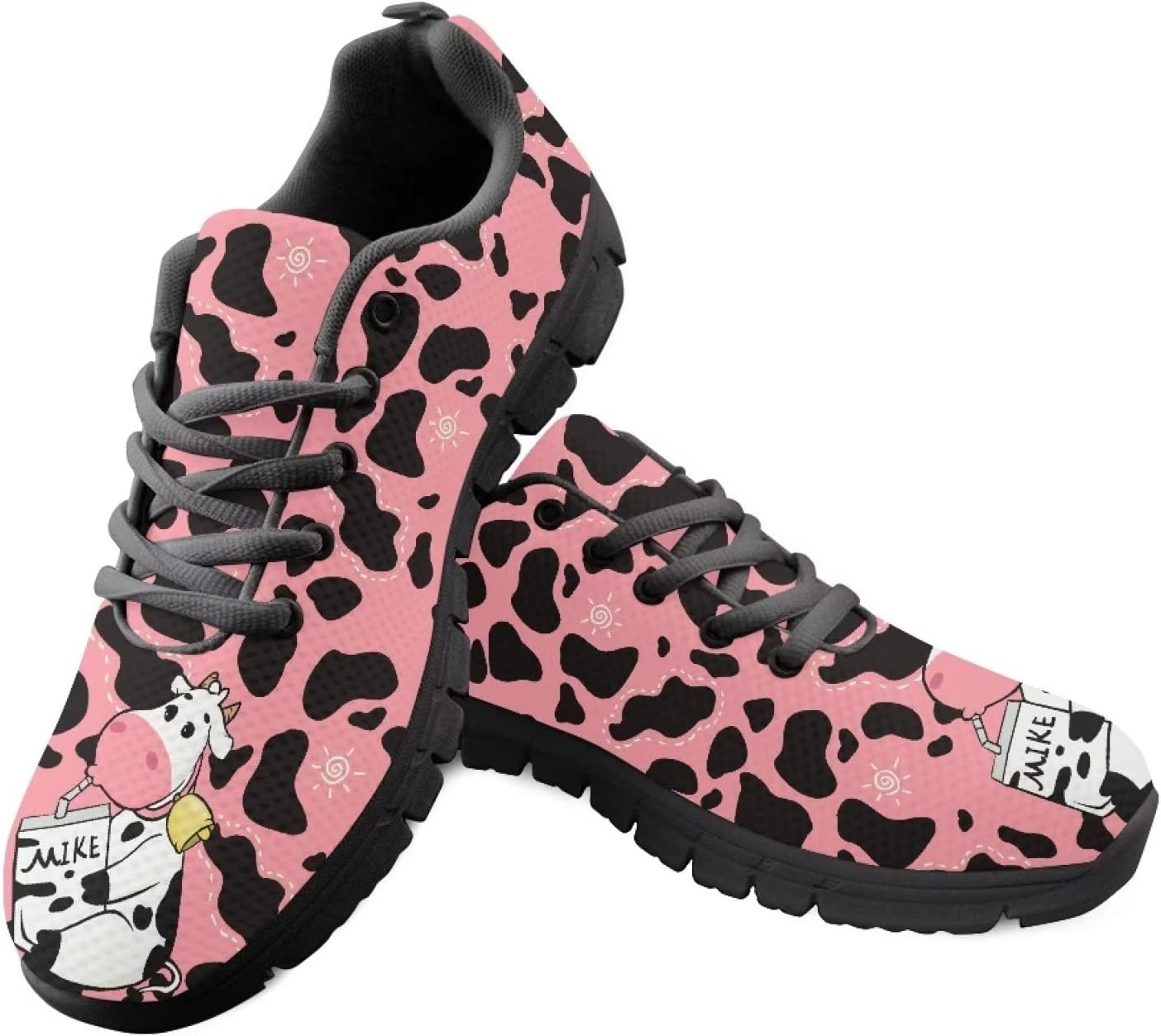 

Женские кроссовки Yzaoxia, размер 5-11, для трейл-раннинга и мужские спортивные кроссовки для ходьбы, походов и тренировок в зале, Cute Milk Cow Print