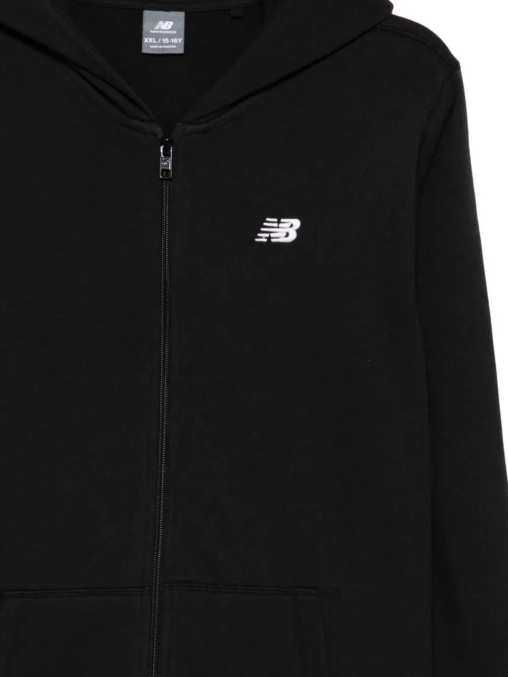 Худи с вышитым логотипом New Balance Kids, черный — фото 3