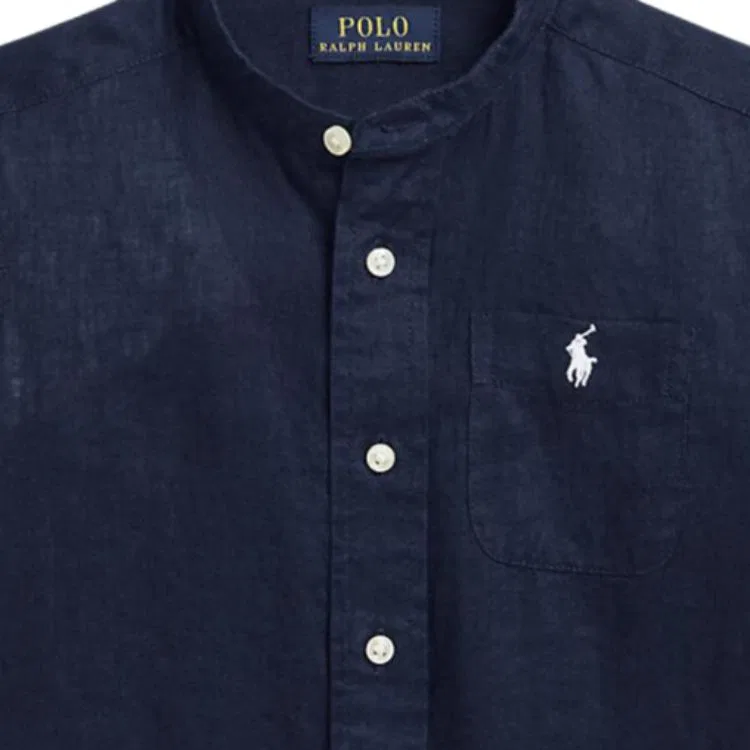 Рубашка Marine Blue Polo Ralph Lauren для детей — фото 4