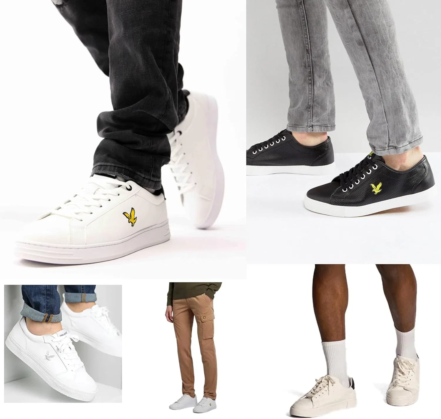 Кроссовки Lyle & Scott, Elgin Fashion Casual Low, Black White — фото 2