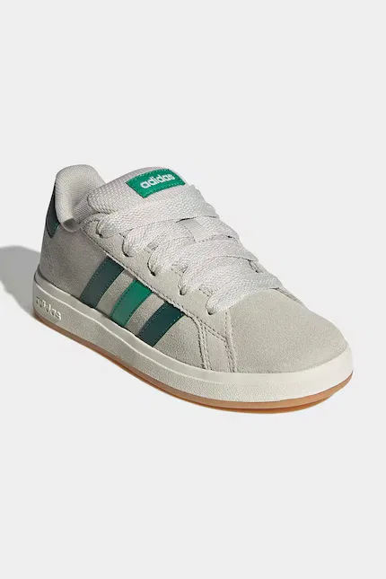 Кроссовки замшевые GRAND COURT 00s Adidas, бежевый — фото 2