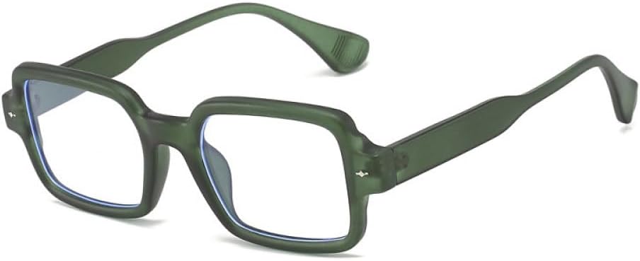 

Модные двухцветные солнцезащитные очки для женщин в винтажном стиле с заклепками, защита от УФ-излучения UV400, для мужчин – прозрачная оправа LVTFCO, Matte Green Clear