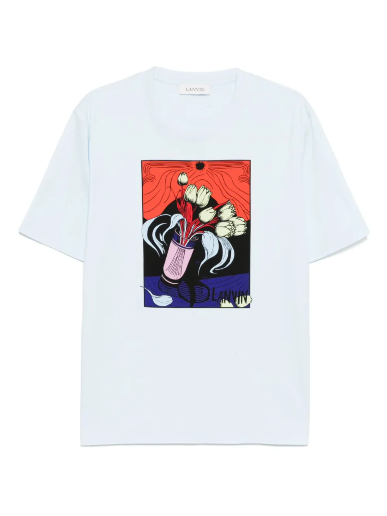 

Lanvin футболка с принтом, синий