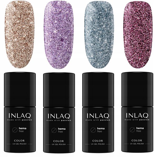 

Набор: гибридный лак для ногтей, 4x6 мл Inlaq Shiny signs