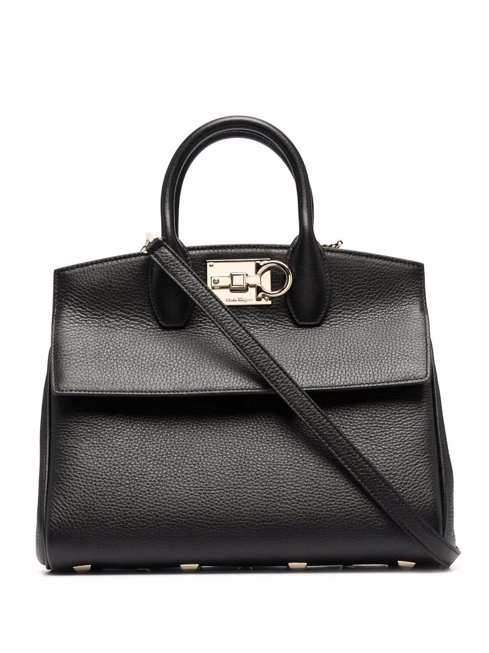 

Маленькая сумка-тоут Studio Ferragamo, черный