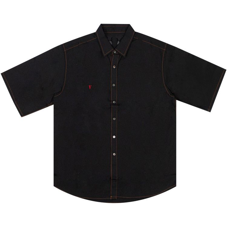 

Футболка Vlone Short-Sleeve Button Up Black