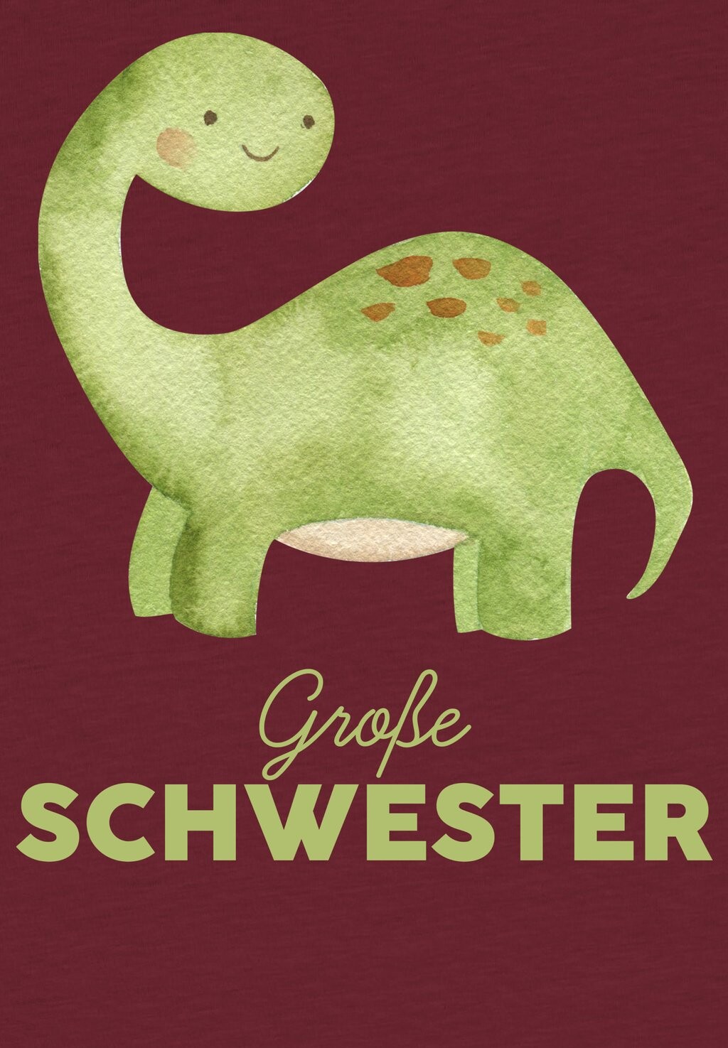 

Футболка с принтом DINOSAURIER 04 GROSSE SCHWESTER watapparel, темно-красный