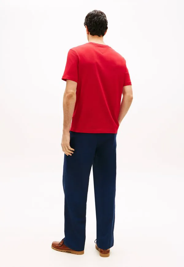 Футболка с вышитым логотипом, круглый вырез, принт. Tommy Hilfiger, Medium Red — фото 3