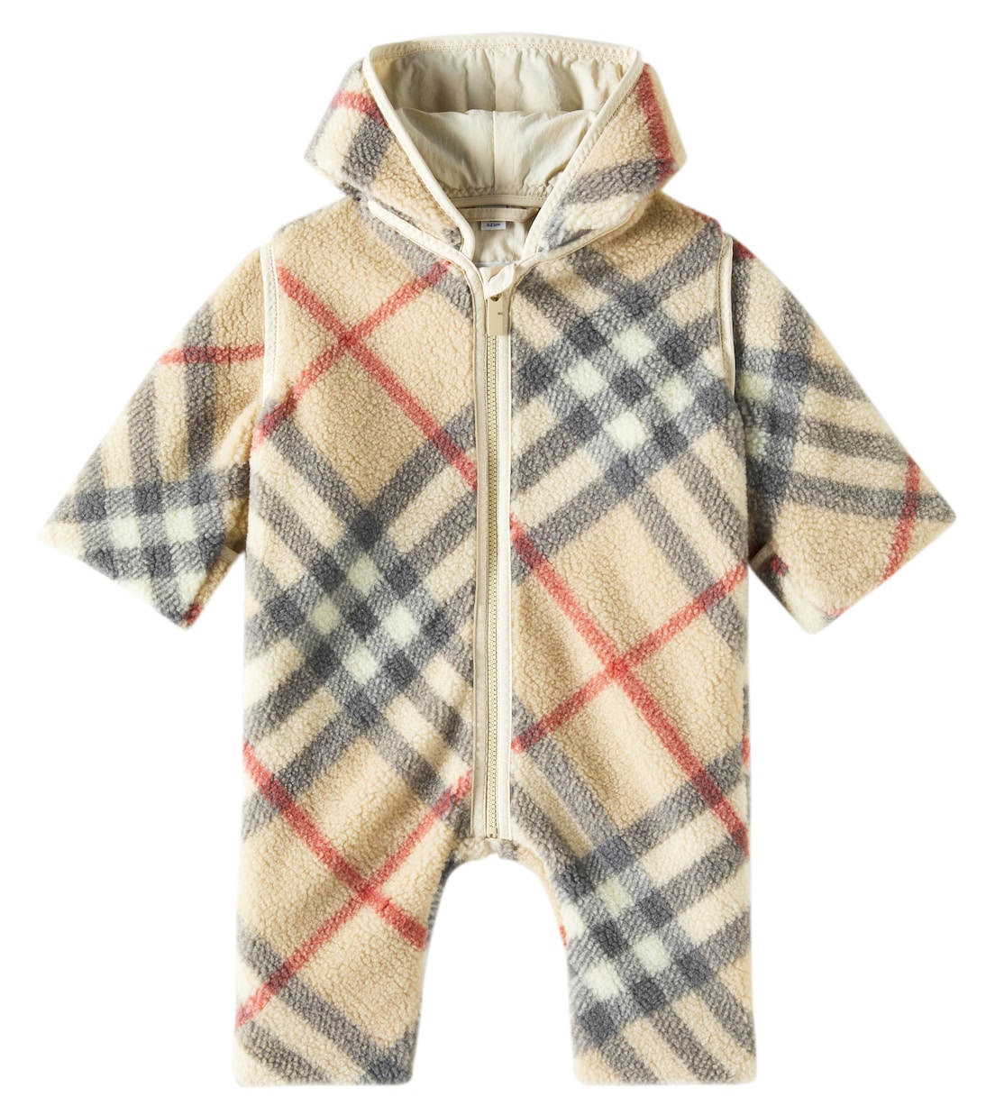 

Детский флисовый комбинезон Burberry Check Burberry Kids, Pale Stone Ip Check